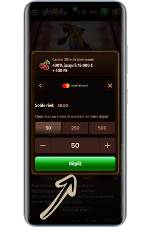 Processus complet dépôt application casino mobile