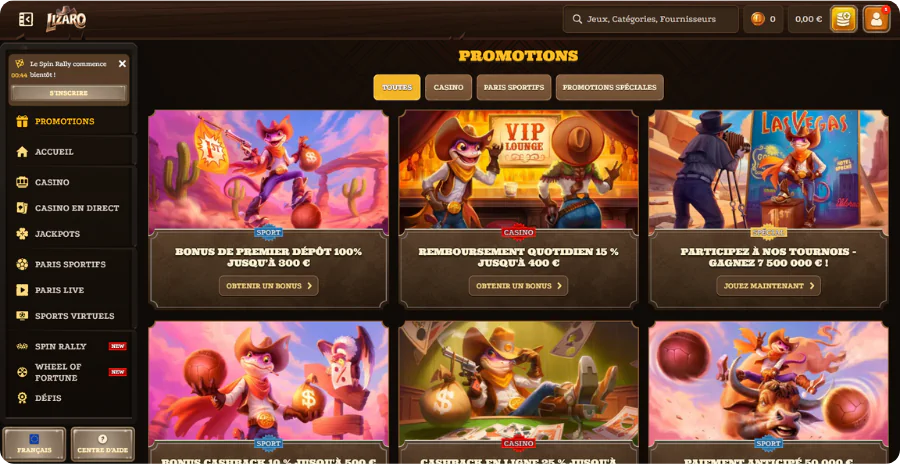 Tableau bonus promotions applications casino mobiles France