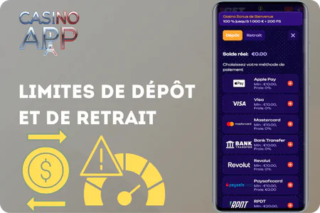 Limites dépôt retrait transactions X3Bet Casino France