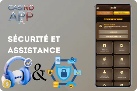 Sécurité support client applications casino France disponible