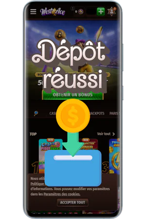 Confirmation compte rechargé application casino succès