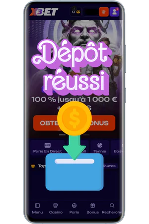 Confirmation compte rechargé application casino succès